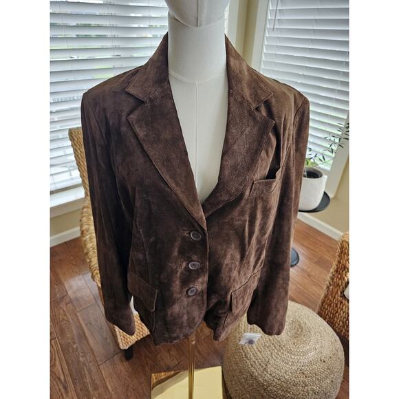 Valerie Stevens Brown Leather Jacket Women's Size XL NWT Vintage Boho - Picture 2 of 16